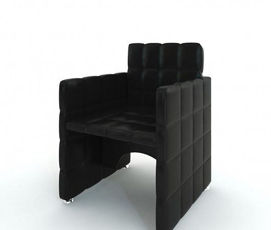 Кресло черное стеганое (600х520х800 мм)
